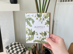 Load image into Gallery viewer, Floral Happily Ever After Wedding Card
