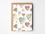 Load image into Gallery viewer, Candy Hearts Greeting Card
