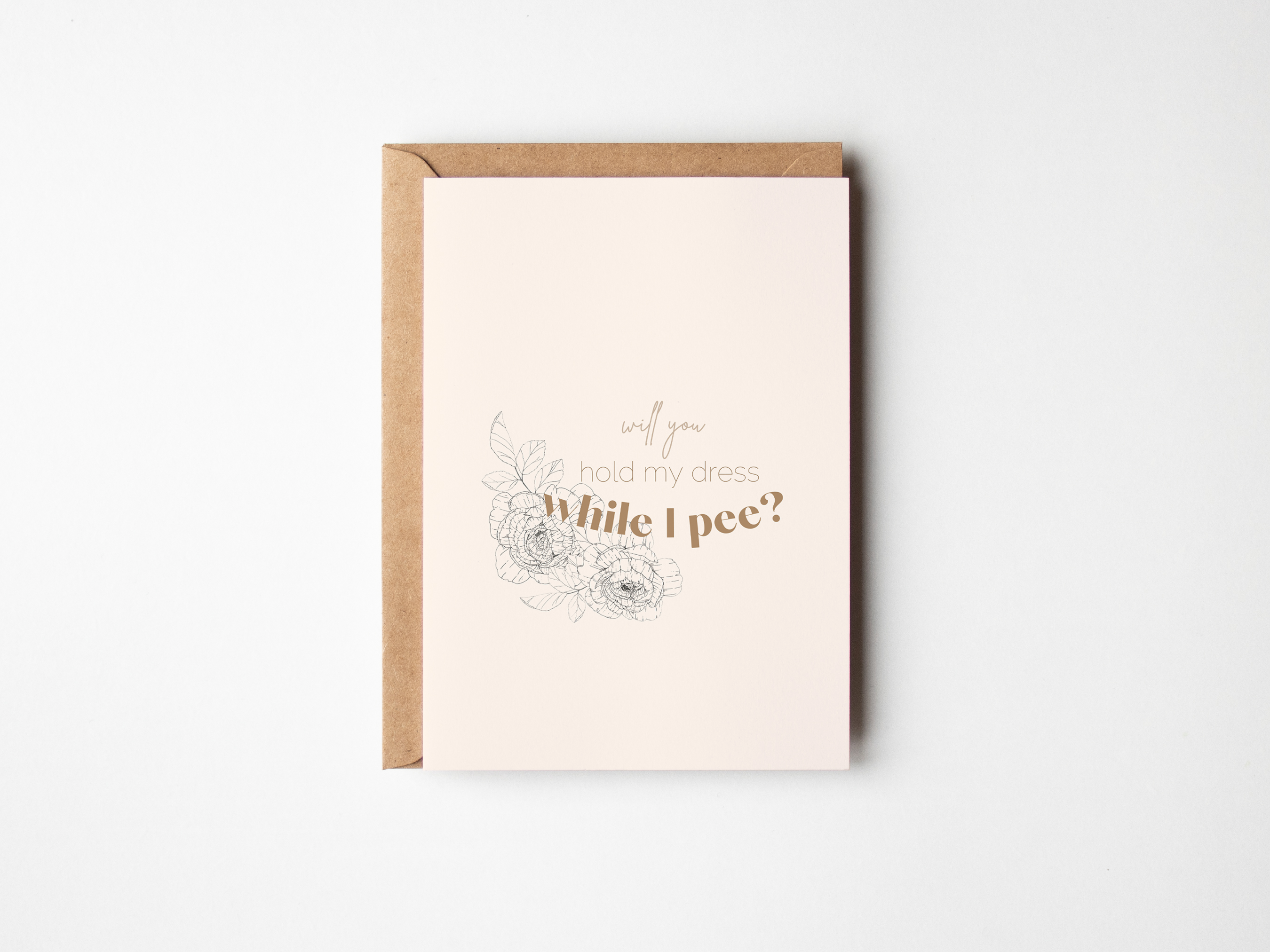Digital Download Hold My Dress Bridesmaid Proposal Card