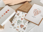 Load image into Gallery viewer, Row of Red Hearts Greeting Card
